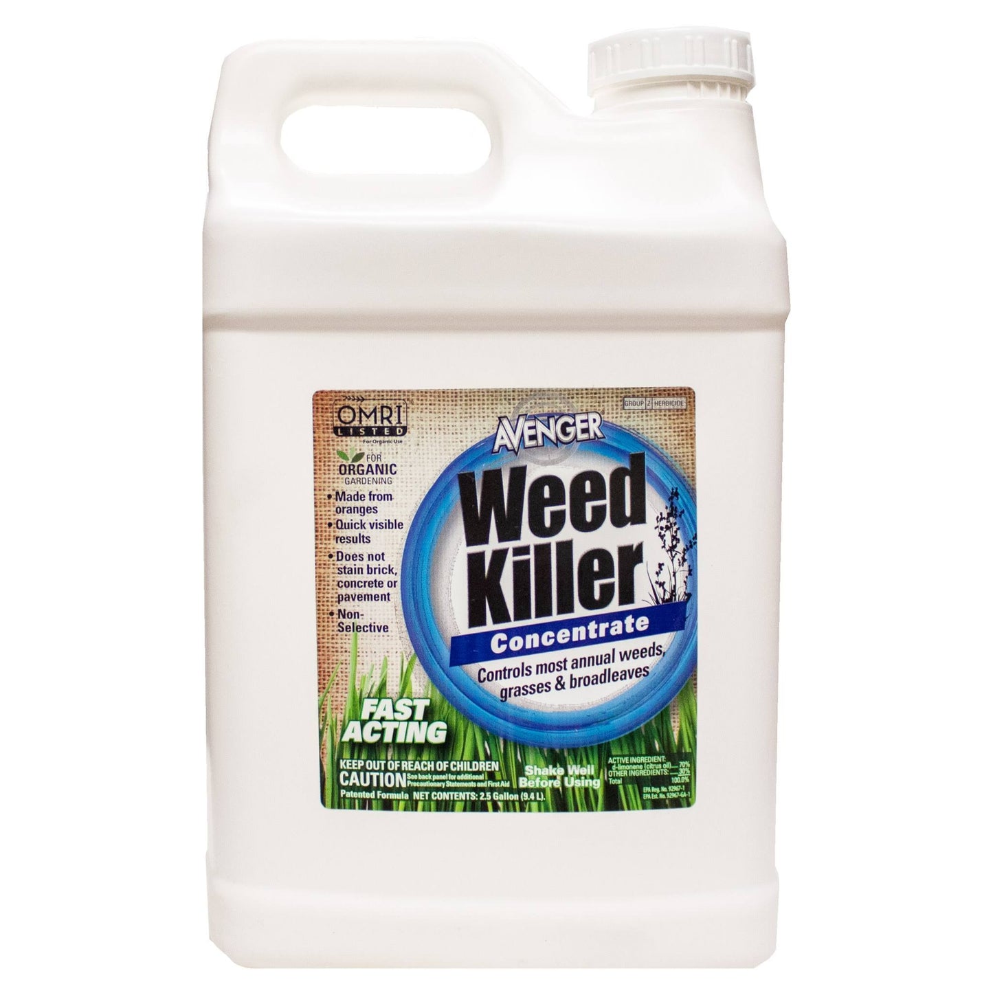 Avenger Organic Weed Killer Concentrate - 2.5 Gallon