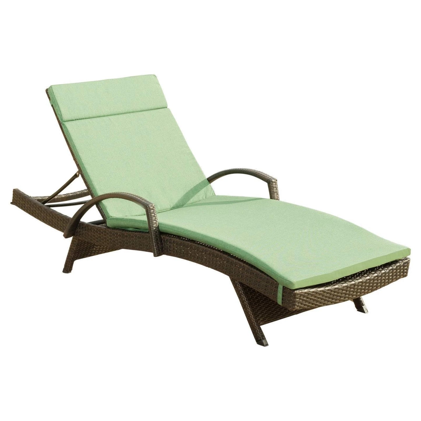 Chaise Lounge with Arms, Brown