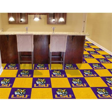 Fanmats 8515 Louisiana State University Carpet Tiles