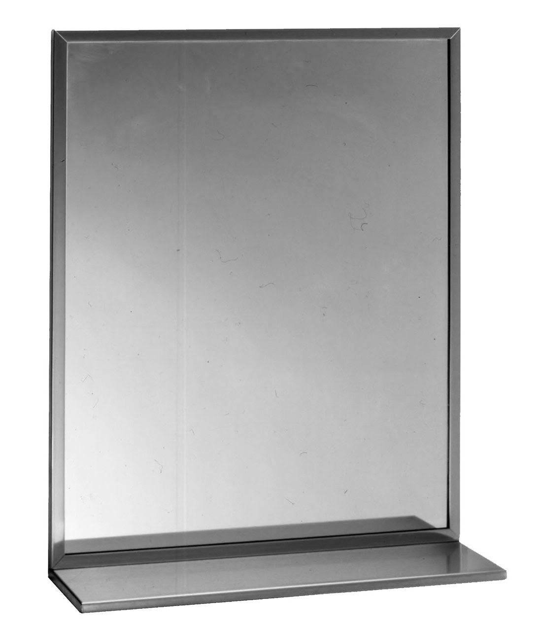 Bobrick - B-166 2436 - 24 in x 36 in Channel Frame Mirror with Shelf