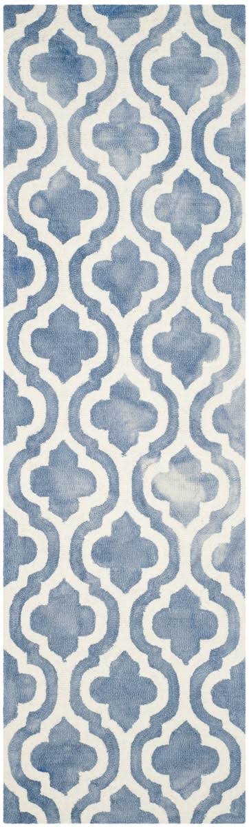 Safavieh Dip Dye DDY537K Blue / Ivory Rug 23 x 8 Runner