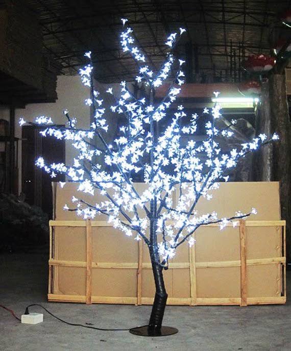 White 480pcs LED Bulbs 1.5m/5ft Height LED Cherry Blossom Tree Light