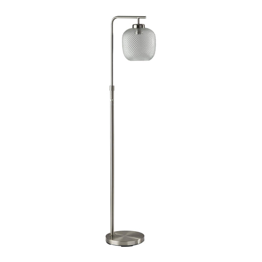 Adesso Vivian Floor Lamp - Brushed Steel