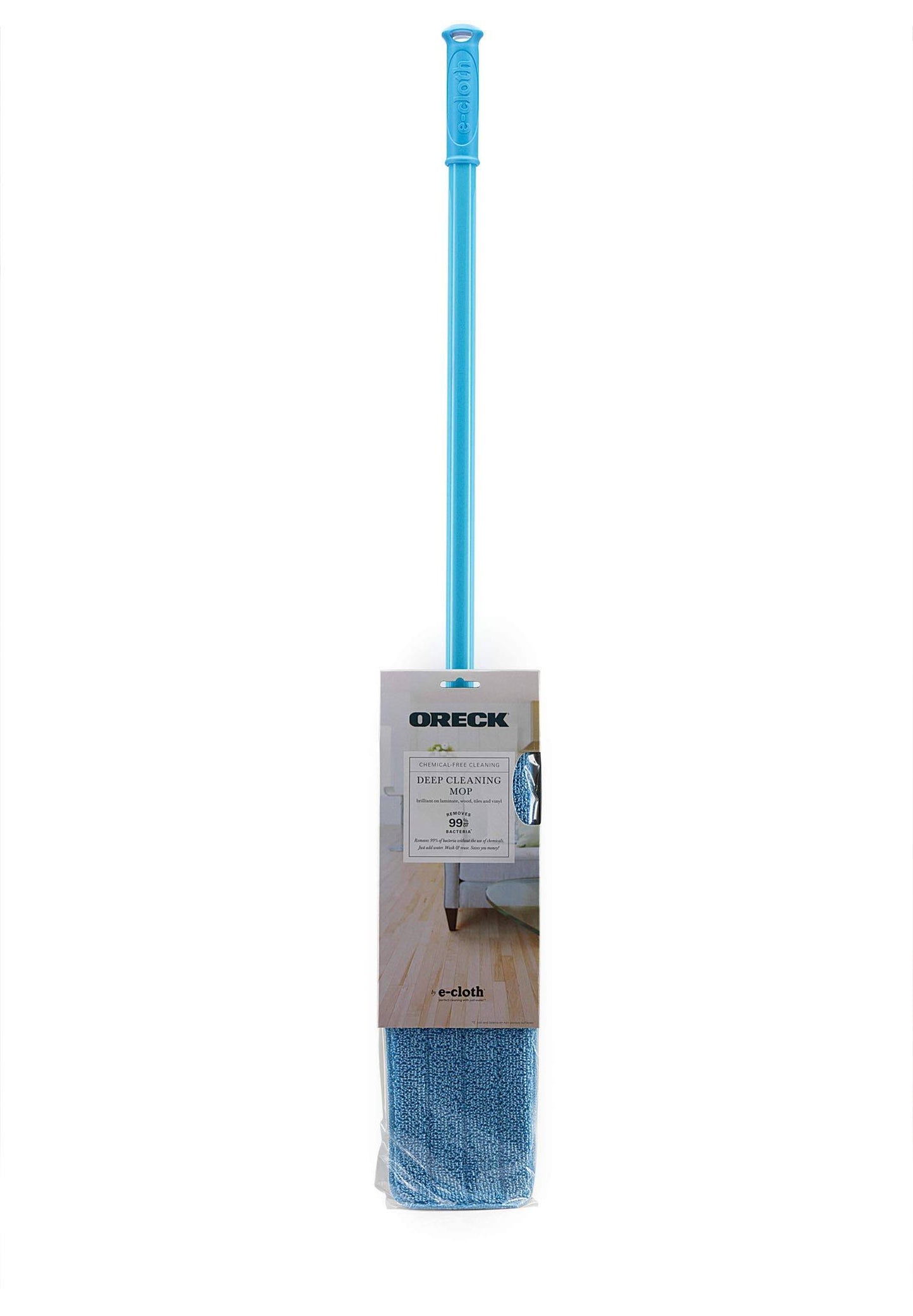 Oreck Deep Cleaning Hard Floor Wet Mop, with Microfiber Head by E-cloth, AK51000, Blue