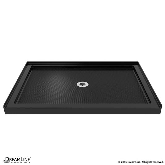 DreamLine DLT-1132480-88 Slimline Black 32 x 48 Single Threshold Shower Base Center Drain Base