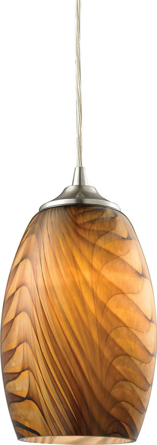 Elk Lighting 31630/1 Tidewaters 1 Light Pendant in Satin Nickel