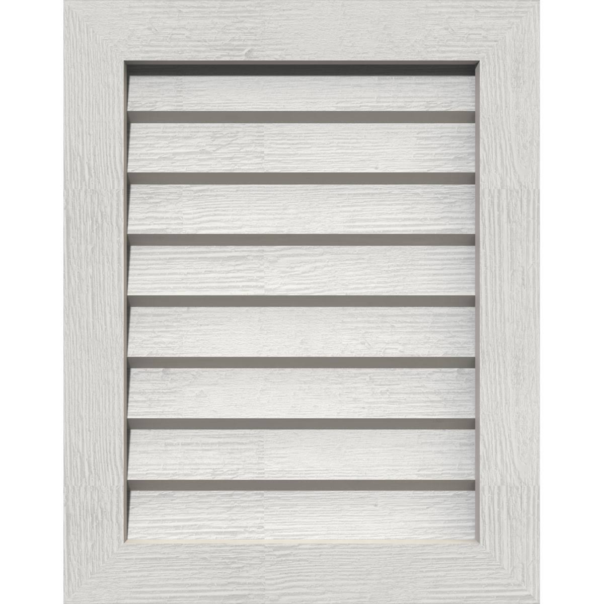 Ekena Millwork GVWVE14X2002RDPWR 14W x 20H Vertical Gable Vent (19W x 25H Frame Size) Primed, Non-Functional, Rough Sawn Western Red Cedar Gable