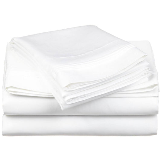 650-Thread-Count Sheet Set, Premium Egyptian Cotton White / Twin