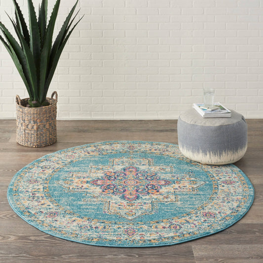 Porch Den Dobbin Vintage Persian Medallion Farmhouse Area Rug (53