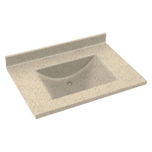 Swan Contour Solid Surface 37-in x 22-in Vanity Top in Tahiti Desert