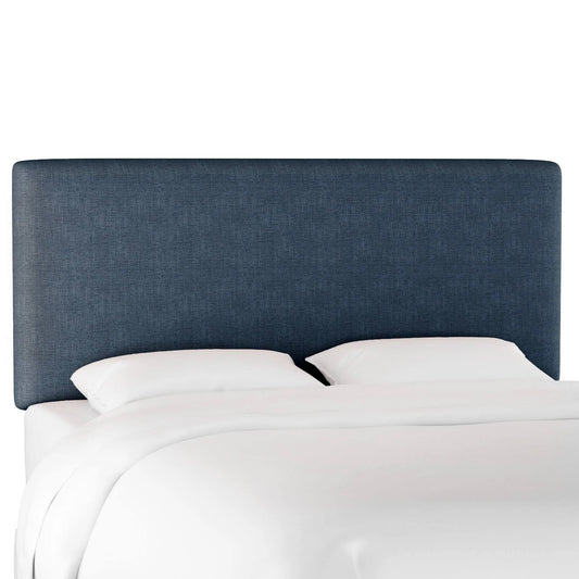 Contemporary Navy Blue Full Upholstered Headboard