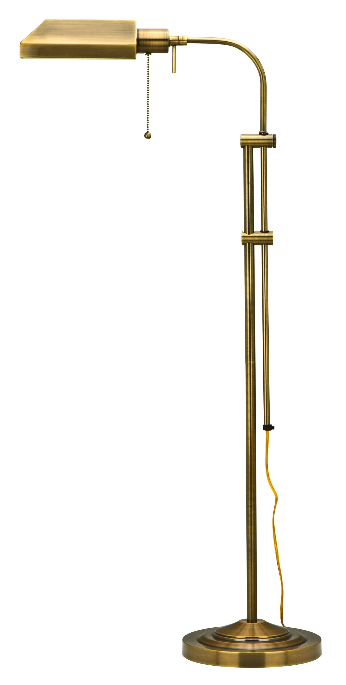 Cal Lighting Metal Floor Lamp in Antique Brass