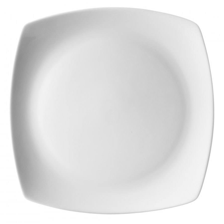 Ten Strawberry Street Aurora Square Salad Plate, White, 8 - 6 count