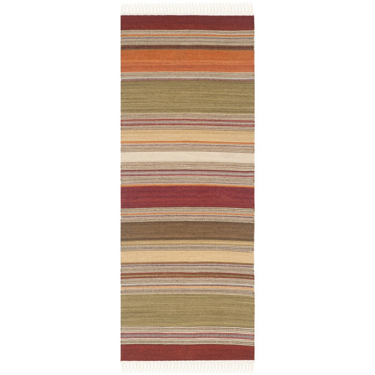 Safavieh Striped Kilim Green 2 ft. 3 in. x 8 ft. Runner Rug