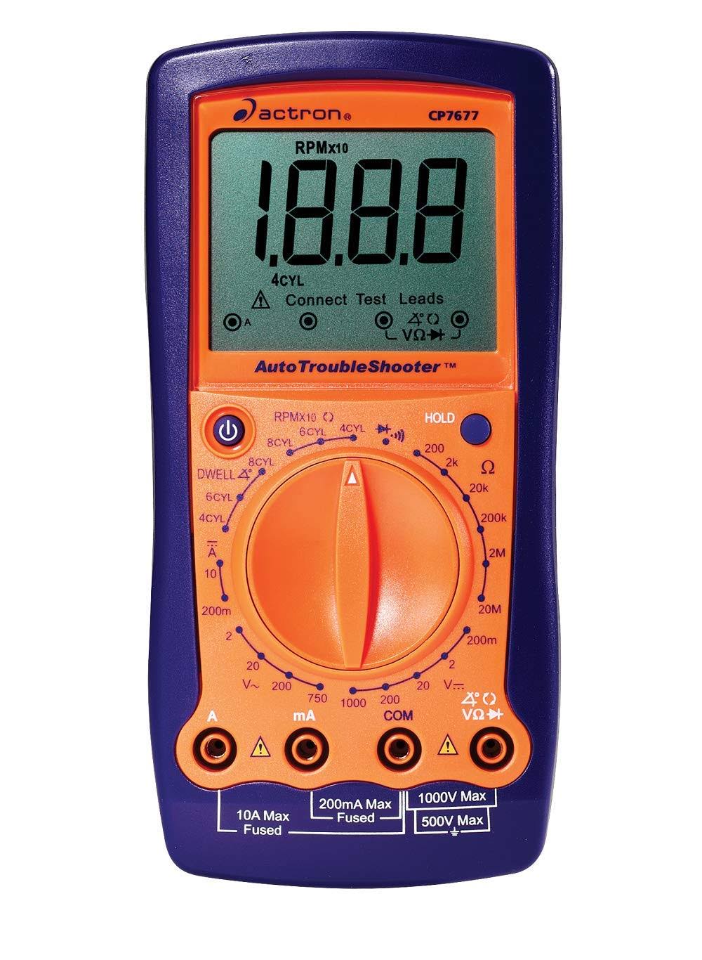 Actron AutoTroubleShooter Digital Multimeter Engine Analyzer Cp7677