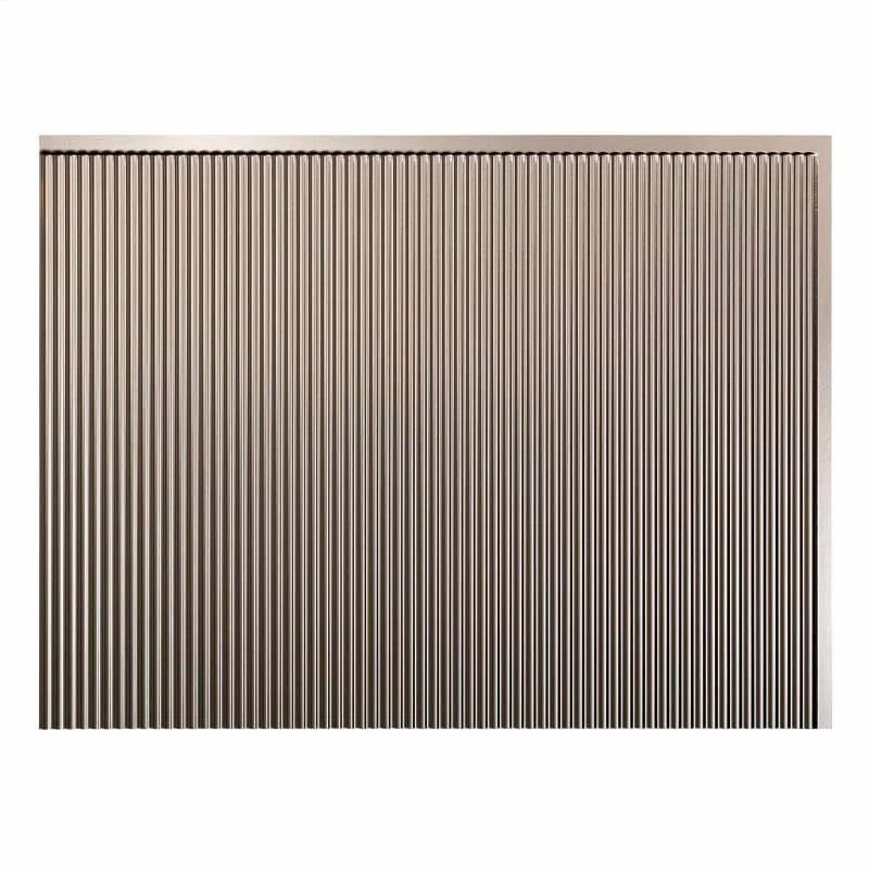 Fasade Rib Brushed Nickel 15-square Foot Backsplash Kit