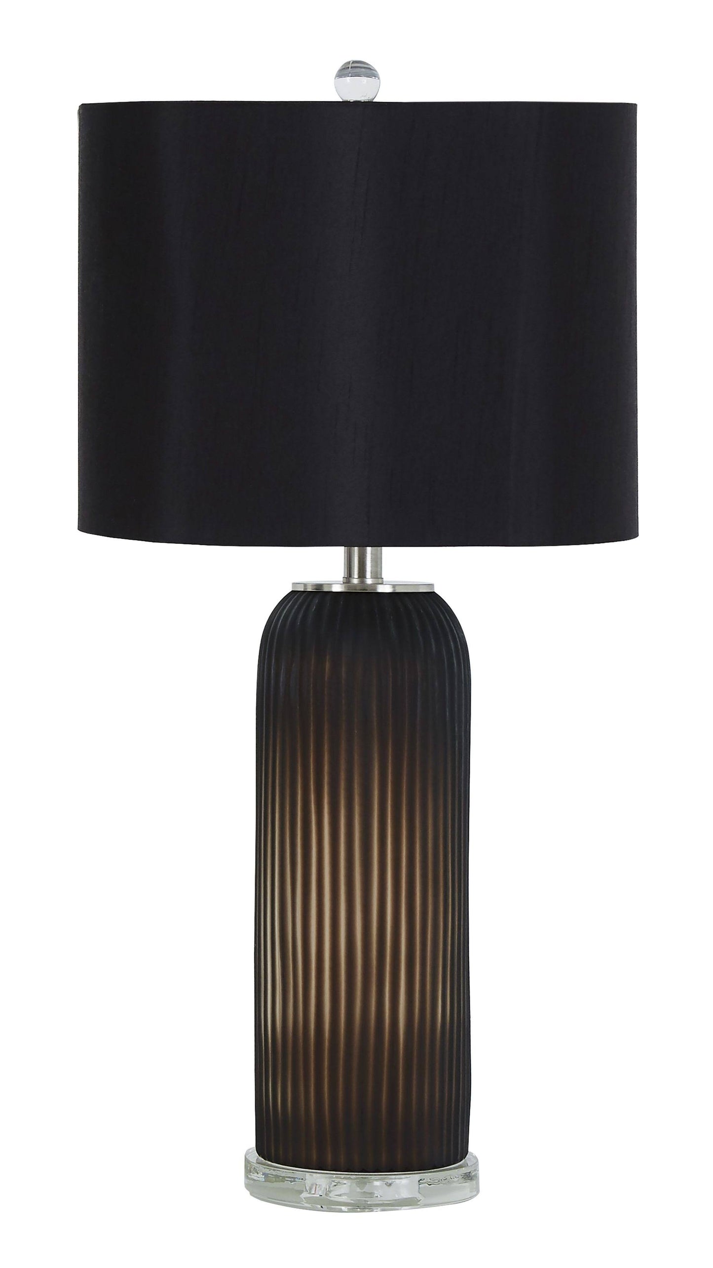 Signature Design by Ashley Abaness Black Glass Table Lamp - Set of 2