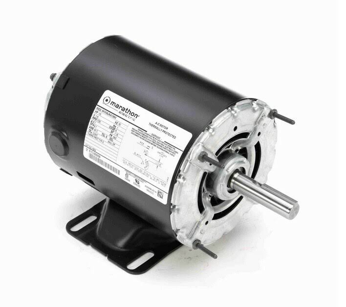 1/2 HP 1800 RPM 48 Frame 115V Open Drip Marathon Electric Motor #H906