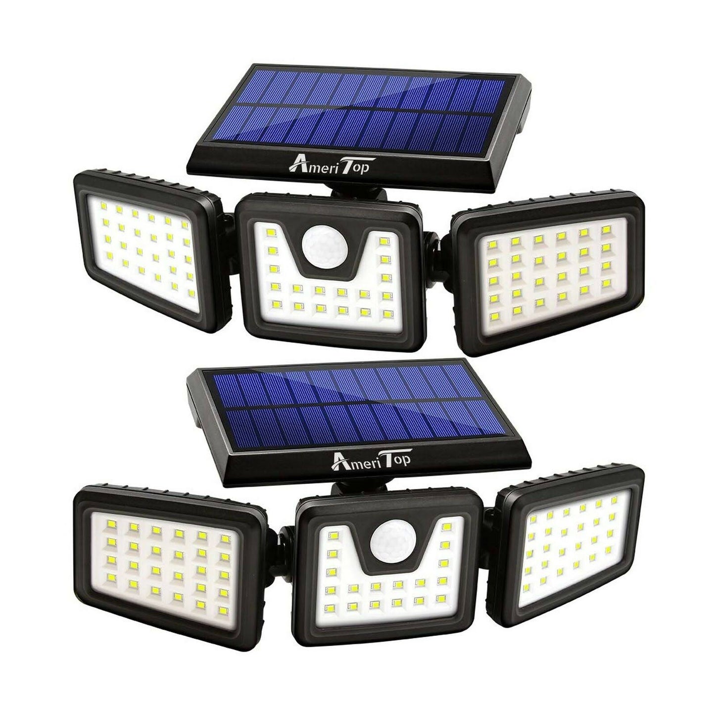 Solar Lights Outdoor, AmeriTop 128 LED 800lm Wireless LED Solar Motion Sensor 3