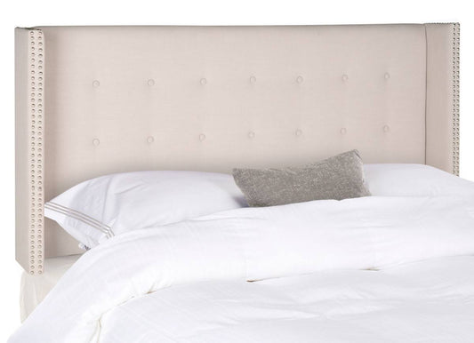 Safavieh Keegan Taupe Tufted Winged Queen Headboard