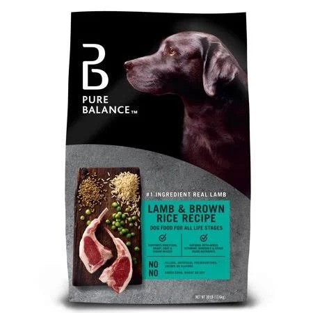 Pure Balance Lamb Brown Rice Recipe Dog Food for All Life Stages - 30 lb