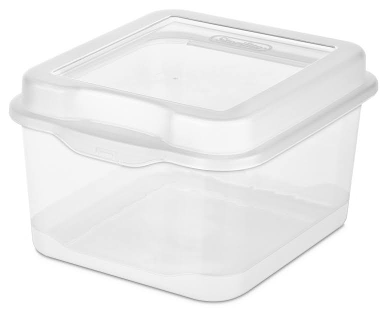 Sterilite Plastic Fliptop Latching Storage Box Container Clear 60 Pack