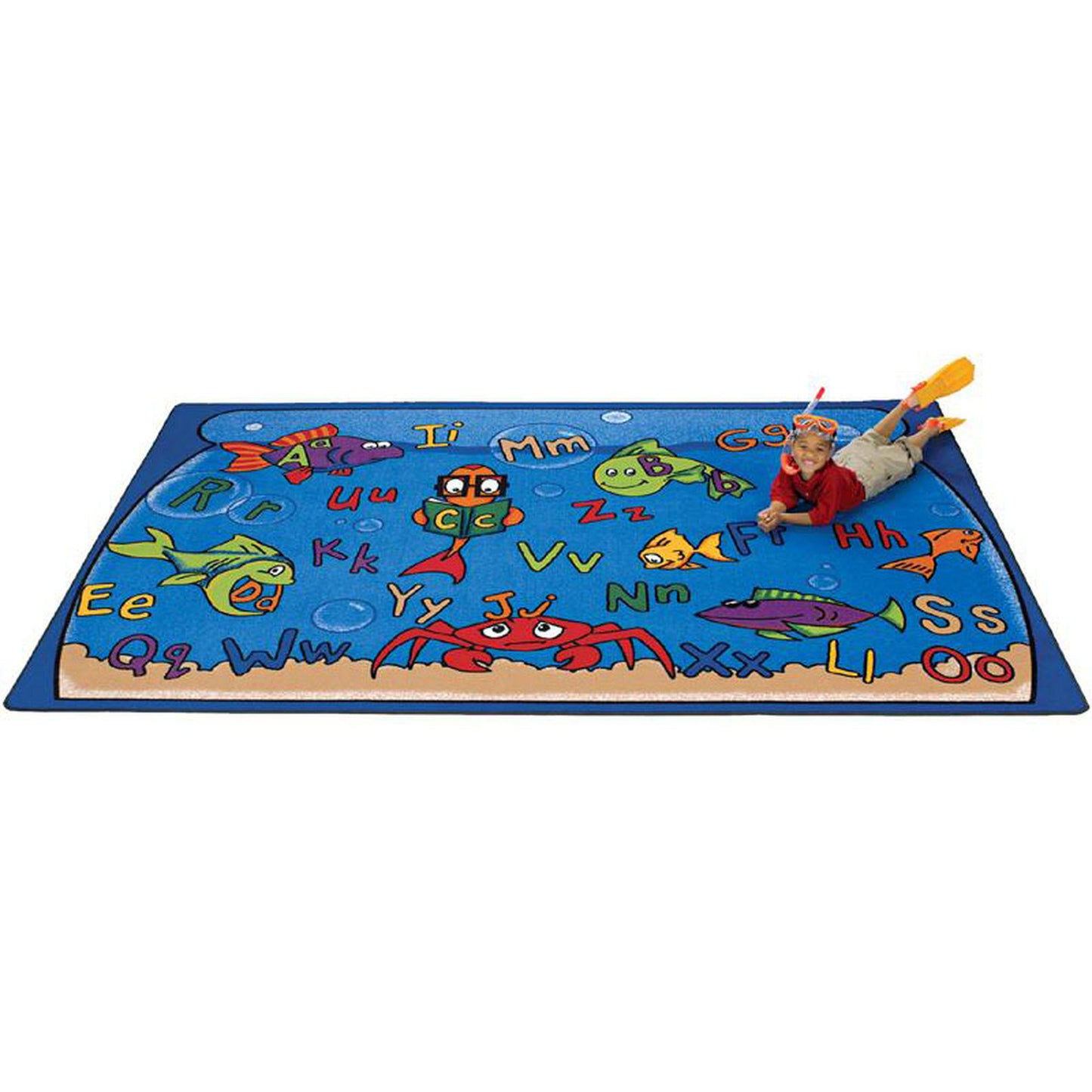 Carpets for Kids Alphabet Aquarium Rug, 4 Feet 5 Inches x 5 Feet 10 in