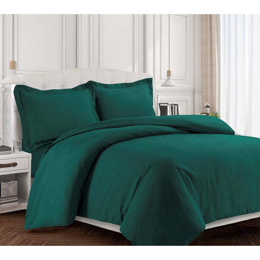 Tribeca Living VALENDUVETTWTE Valencia Solid Duvet Cover Set, Twin, Teal