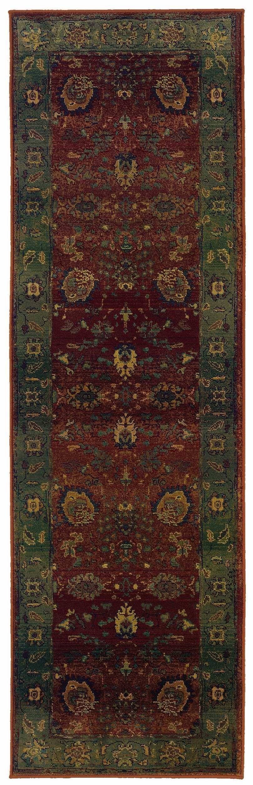 Oriental Weavers Kharma 807C4 Red/ Green Area Rug 2 6