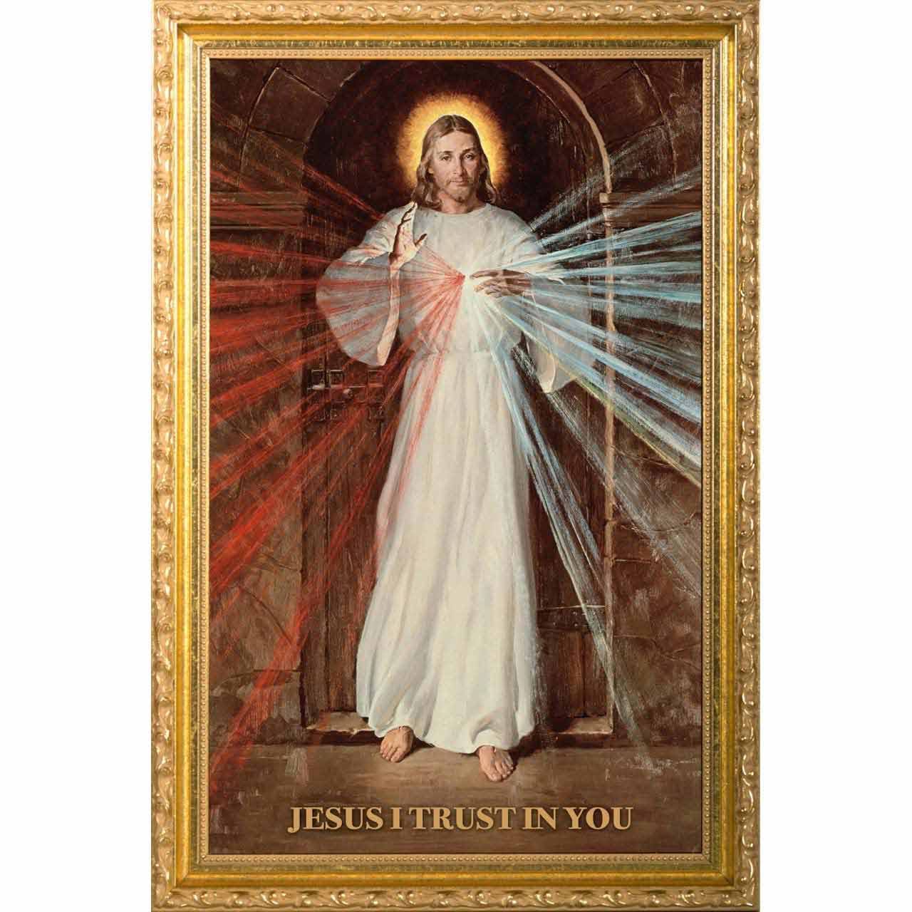 Divine Mercy by Robert Skemp - 12x20 Framed Print