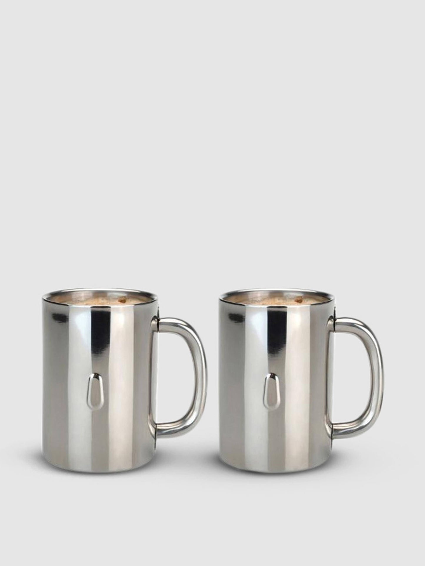 BergHOFF Straight 12oz Stainless Steel Coffee Mug, Set of 2