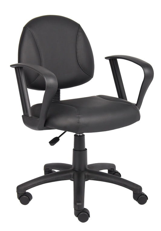 Boss Office B307 Black Posture Chair with Loop Arms