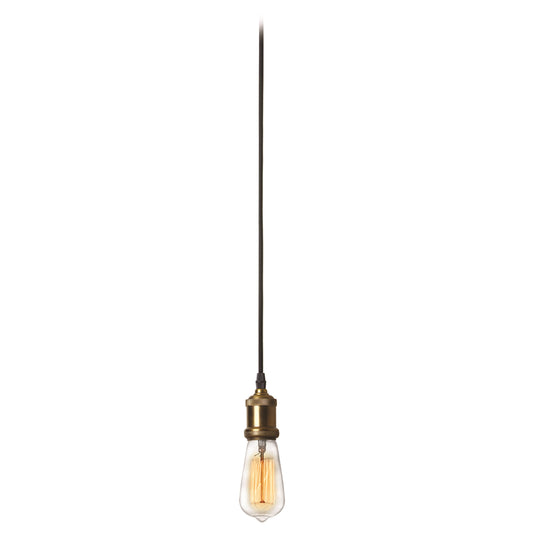 Dainolite 1 Light Pendant, Vintage Steel Antique Brass 409-102P-VS