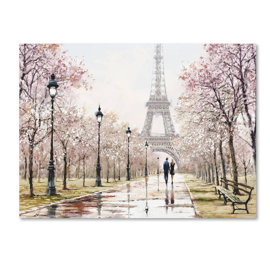 Eiffel Tower Pastel Gallery Wrapped Canvas Art (32 in. W x 24 in. H)