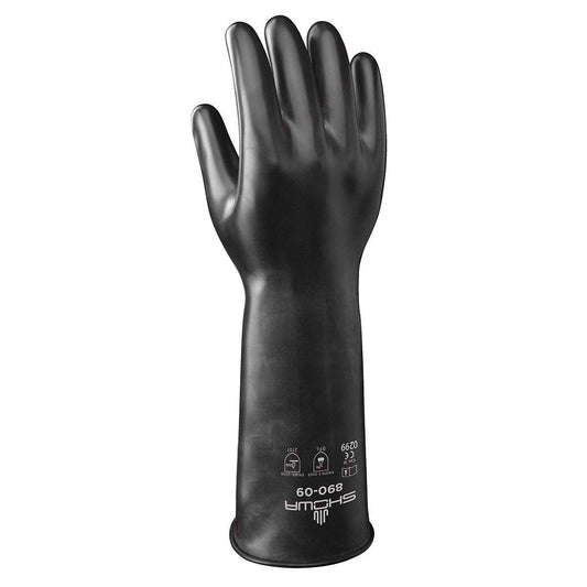 Showa 890-10 Chemical Resistant Gloves,10,black,pr