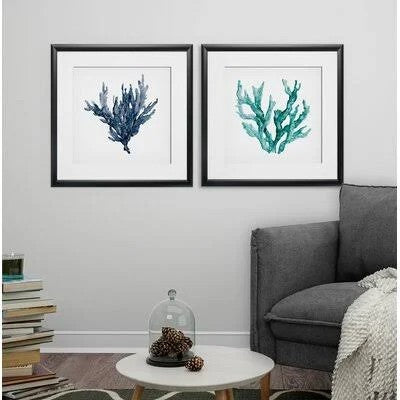 Sea Coral 2 Piece Picture Frame Print Set