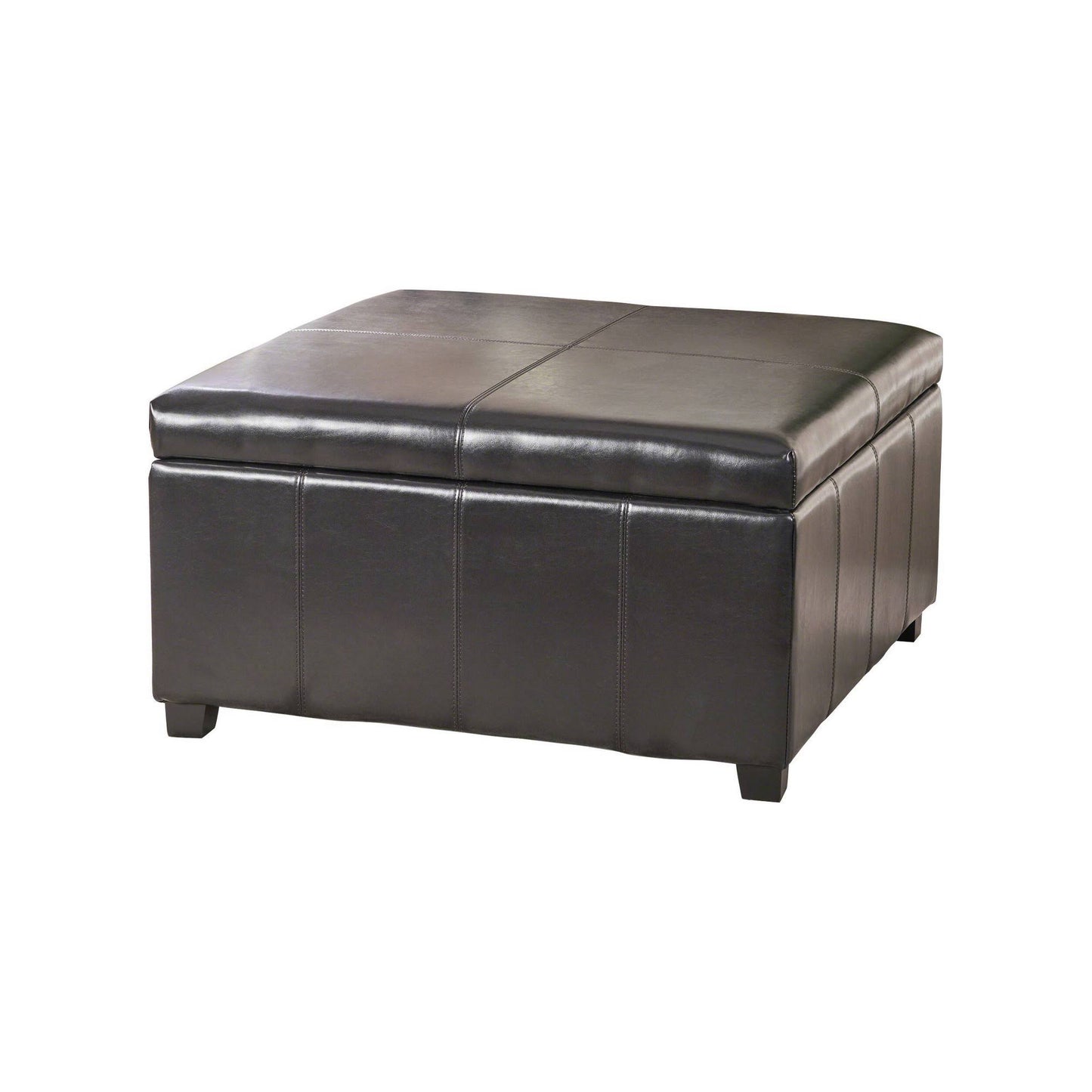 Forrester Bonded Leather Square Storage Ottoman