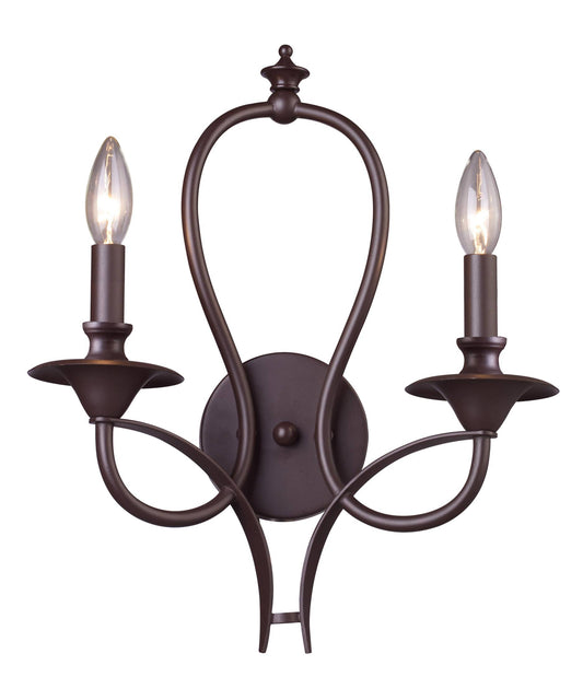 Elk Lighting 61030-2 Medford 2 Light Wall Sconce in Oiled Bronze