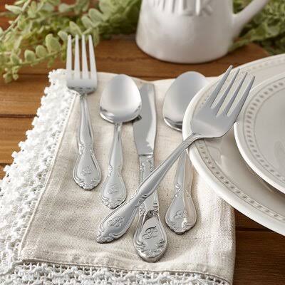 Tyree 46 Piece Flatware Set, Service for 8 Letter: B