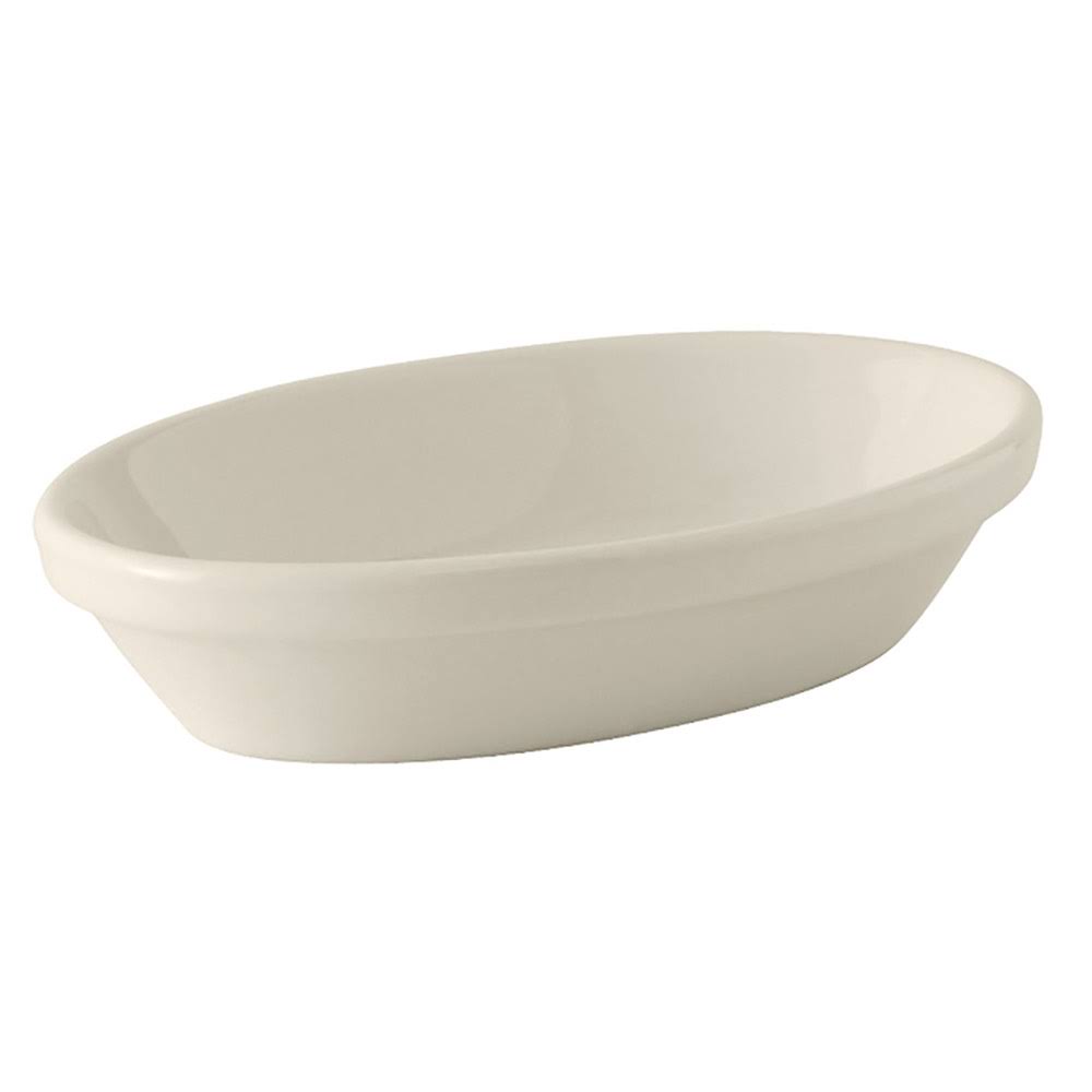 Tuxton China BEK-0803 Oval Baker Nesting 8oz, Eggshell