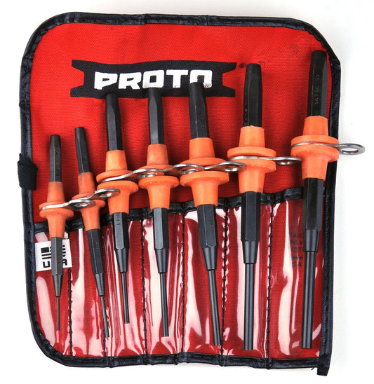 Proto J47A-TT Drive Pin Punch Set, Hardened Steel