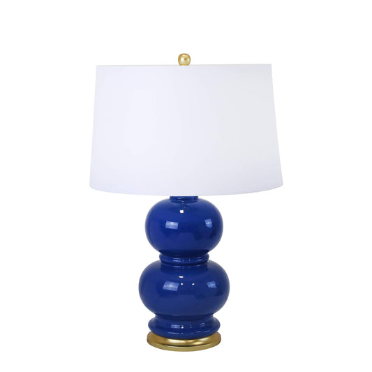 Sagebrook Home 50096-04 27 in. Ceramic Double Gourd Table Lamp Blue