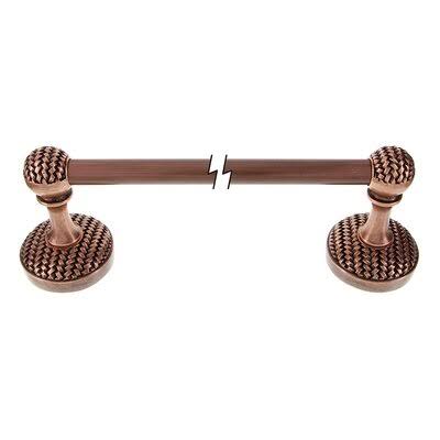 Vicenza Designs TB8003-30-AC Cestino Wall Mounted Towel Bar Finish Antique Copper