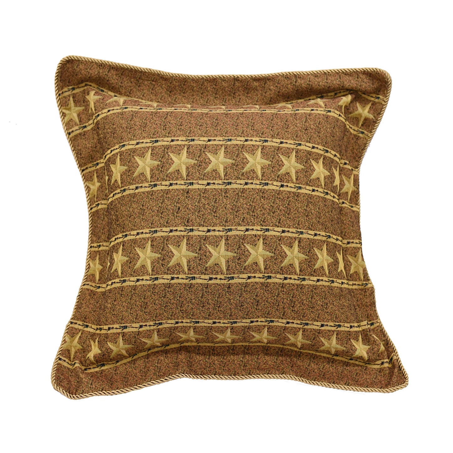 HiEnd Accents Barbwire Star Euro Sham, Brown