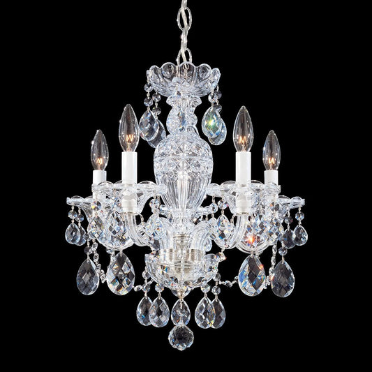 Schonbek 2999-211a Sterling 5 Light Chandelier in Rich Auerelia Gold with Clear Spectra Crystal