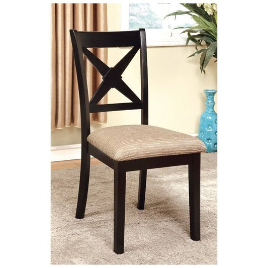 Furniture of America Hulledge Dining Chair in Dark Oak (Set of 2)