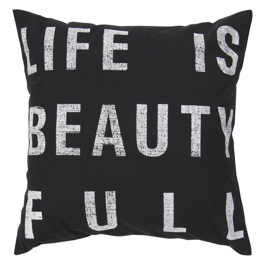 Surya Beautiful Decorative Pillow - Coal Black