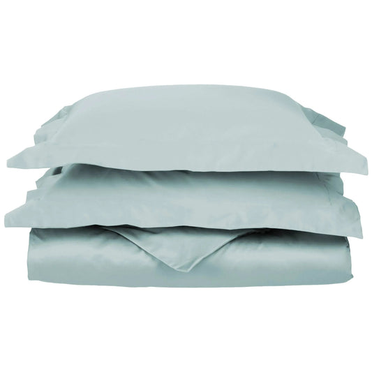 Egyptian Cotton 650 Thread Count Solid Duvet Cover Set Full/Queen-Teal