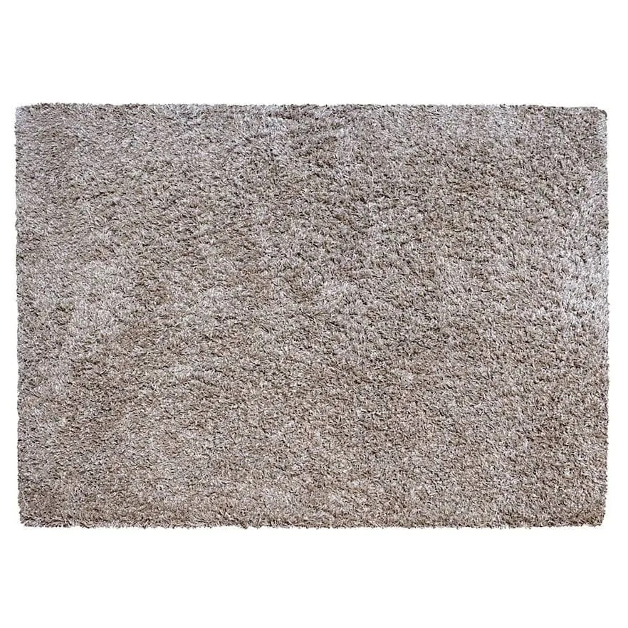 Gertmenian Equinox Luxury Solid Shag Rug, Beige/Khaki