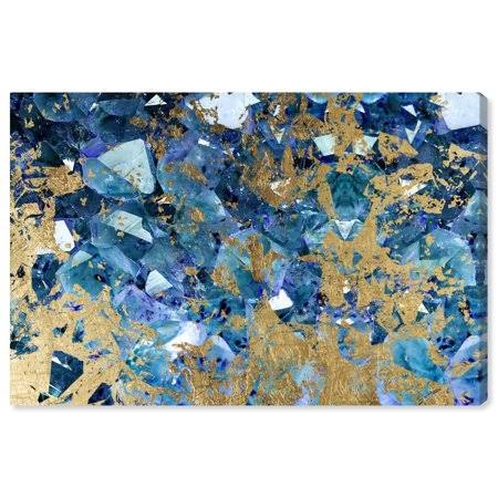 Oliver Gal Caicosglam Abstract Wall Art Canvas Print - Blue, Gold (36 x 24)